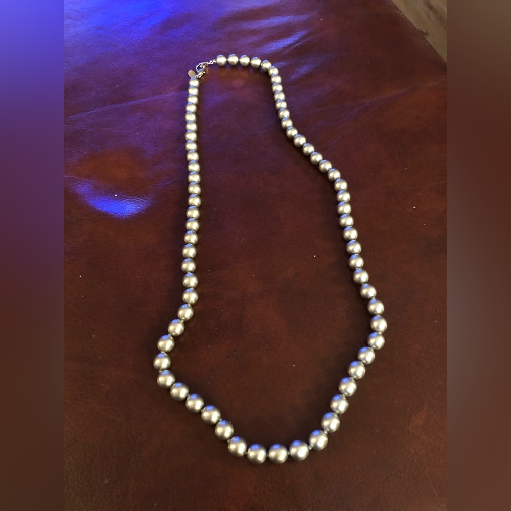 Joan Rivers grey pearl strand